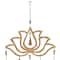 Gold Mango Wood Eclectic Style Windchime, 15" x 30"